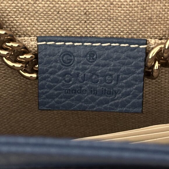 Gucci Navy Small Dollar Interlocking G Shoulder Bag - Picture 7 of 7
